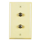 Allen Tel CT102FF Plastic Duplex Flush Wall Plates with Two F-81 Fittings